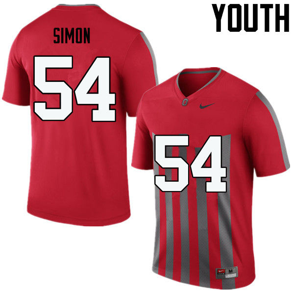 Ohio State Buckeyes John Simon Youth #54 Throwback Game Stitched College Football Jersey